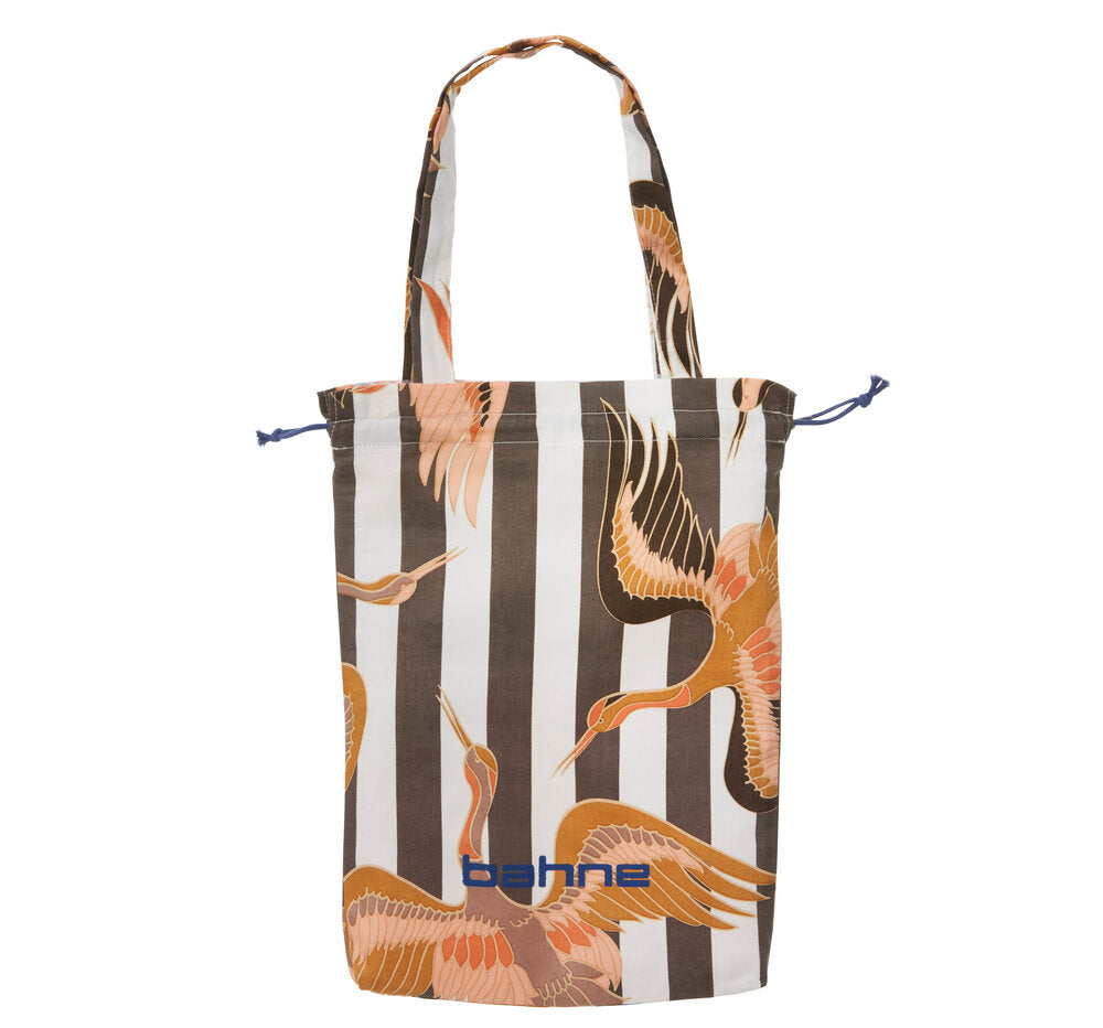 Crane sengesæt - brun/hvid